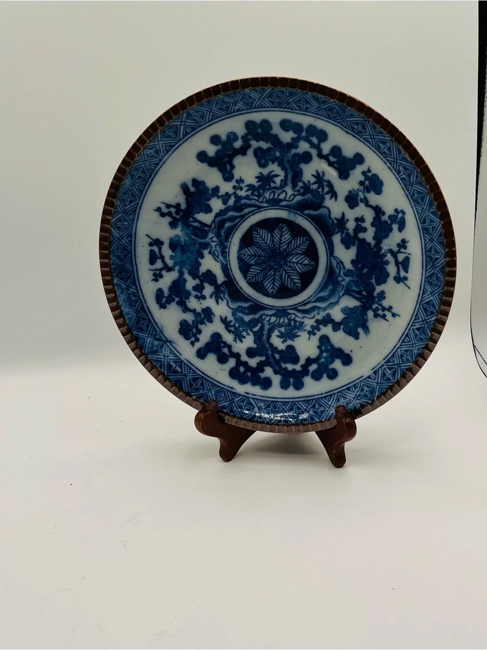 ashworth bros hanley Blue And White England Plate D 10 Inch
